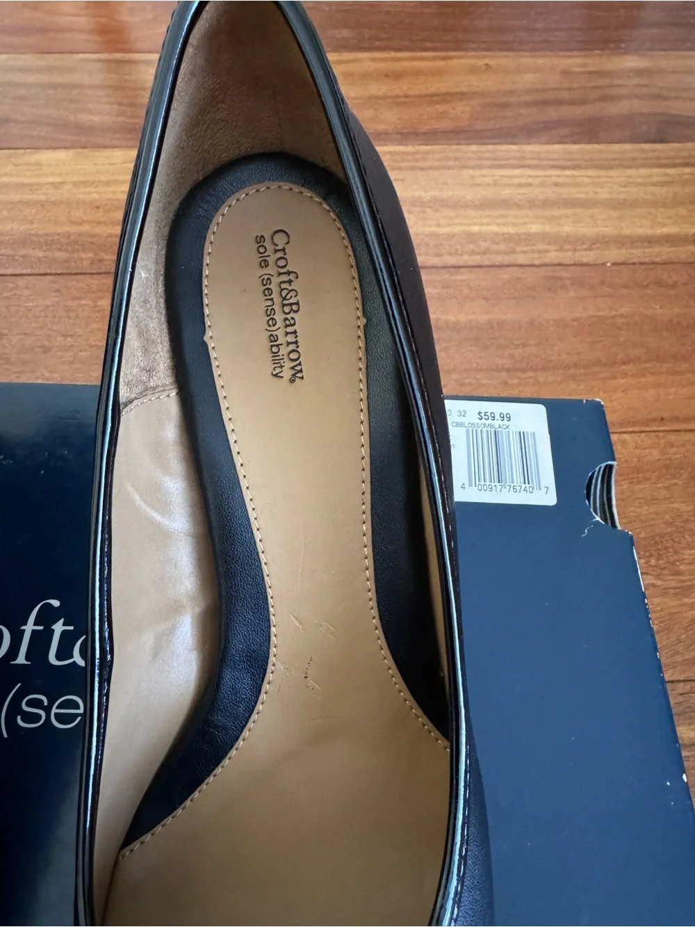 Croft & Barrow Black Floral Appliqué Round-Toe Pumps
